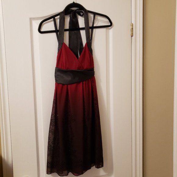 Jessica Women's black and red halter Dress Size 4 - Picture 1 of 2